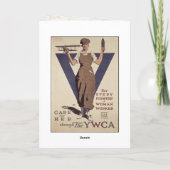 WWIIのプロパガンダポスタープリントが付いている挨拶状 カード (裏面)