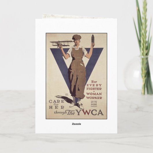 WWIIのプロパガンダポスタープリントが付いている挨拶状 カード (裏面)