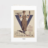 WWIIのプロパガンダポスタープリントが付いている挨拶状 カード (裏面)