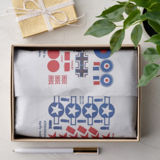 WWIIの模型飛行機の国民の記章、FACのサイズ 薄葉紙 (ギフト)