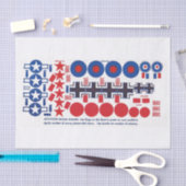 WWIIの模型飛行機の国民の記章、FACのサイズ 薄葉紙 (クラフト)