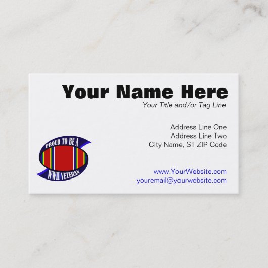 WWIIの獣医 名刺 (正面)