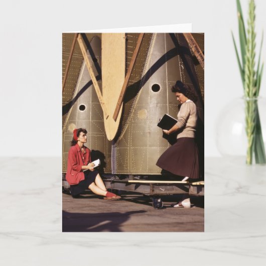 WWIIの40年代の女性 カード (正面)