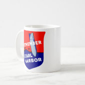 WWIIは真珠湾を覚えています コーヒーマグカップ (正面左)