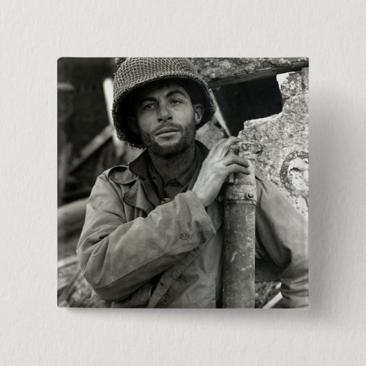 WWIIアメリカ兵Hurtgen Forest 缶バッジ (正面)