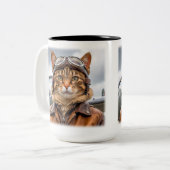 WWIIキャットファイターパイロット ツートーンマグカップ (正面左)