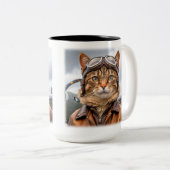 WWIIキャットファイターパイロット ツートーンマグカップ (正面右)