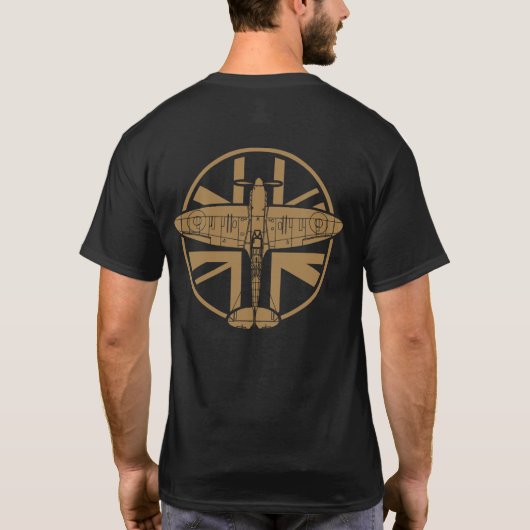 WWIIスピットファイアRAF 021中間石 Tシャツ (裏面)