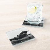 WWIIタイガース飛んでいるカーティスP-40ファイター飛行機 ガラスコースター (アングル)