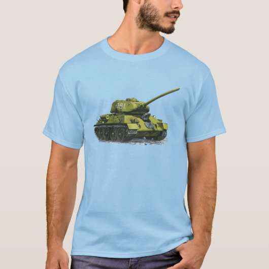 WWIIタンクグラフィックTシャツ – 軍隊スタイルTシャツ Tシャツ (正面)