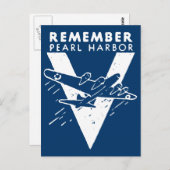 WWIIホワイトリミーブパールハーバー ポストカード (正面/裏面)