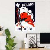 WWIIポーランドが初めてポスターと戦う ポスター (ホームオフィス)