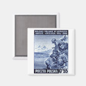 WWIIポーランド軍ナヴィク，ノルウェー マグネット (正面/裏面)