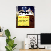 WWIIマラリア蚊 ポスター (ホームオフィス)