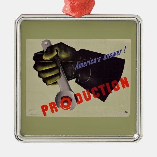 WWIIヴィンテージポスターオーナメント メタルオーナメント (正面)