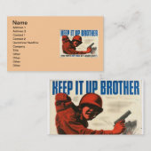 WWIIヴィンテージポスタービジネスカード 名刺 (正面/裏面)