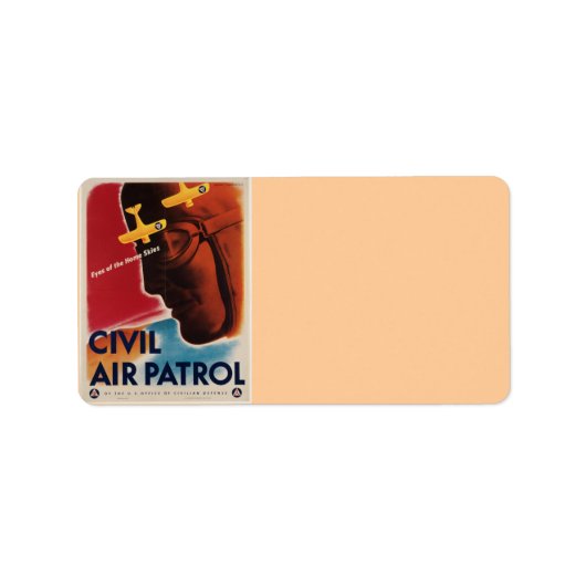 WWIIヴィンテージポスター住所 シール (正面)