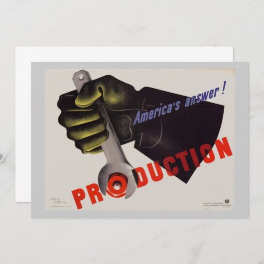 WWIIヴィンテージポスター招待状 招待状 (正面/裏面)