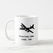 WWIIヴィンテージ飛行機B-17軍隊退役軍人パイロット コーヒーマグカップ (左)