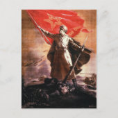 WWII付きロシアのはがきプロパガンダプリント ポストカード (正面)