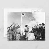 WWII兵士に対する敬礼落ちた ポストカード (正面/裏面)