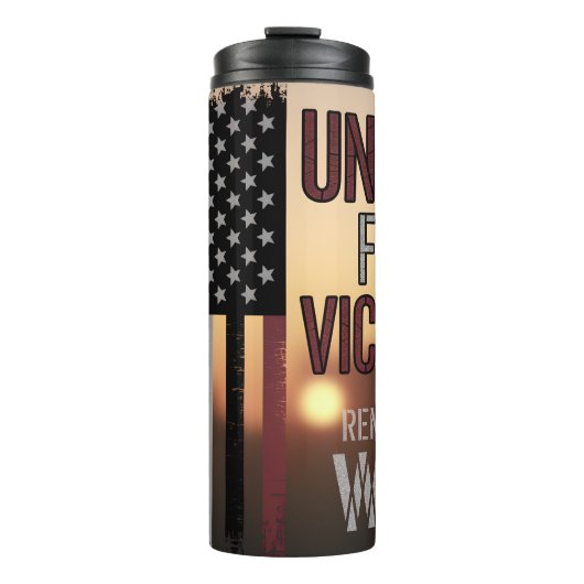 WWII勝利統一された旗記念退役軍人献上品 タンブラー (正面)