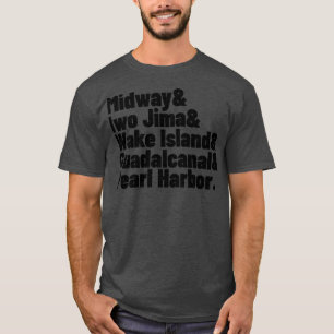 WWII太平洋海バトルミッドウェールパールハーバーIwo Tシャツ