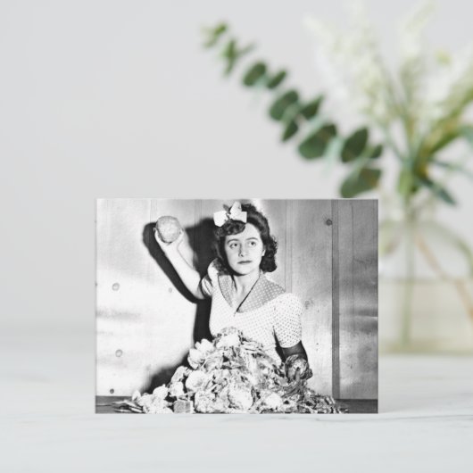 WWII女性のホームフロント/戦争努力はがき ポストカード (スタンド正面)