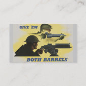 WWII愛国的なポスターの名刺 名刺 (裏面)