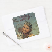 WWII時代ステッカー スクエアシール (封筒)