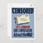 WWII検閲ポスター葉書 ポストカード (正面/裏面)