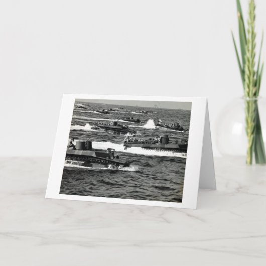 WWII米国の海兵隊員は硫黄島に侵入します カード (正面)