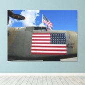 WWII記念空軍飛行機 キャンバスプリント (インサイチュ (ウッドフロア))