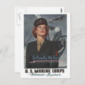 WWII軍隊募集ポスター – 女性 ポストカード (正面/裏面)
