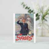 WWII軍隊募集ポスター – 女性 ポストカード (スタンド正面)