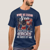 WWII退役軍人息子ほとんどの人は会わない Tシャツ (正面)