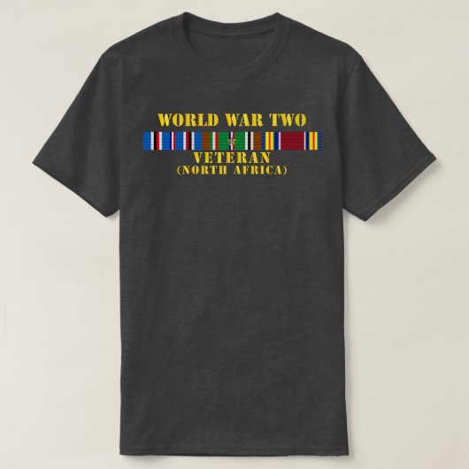 WWII退役軍人wノースAF SVC Tシャツ (デザイン正面)