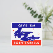 WWII '与えem両方のバレル ポストカード (スタンド正面)