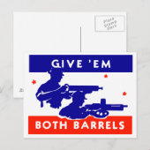 WWII '与えem両方のバレル ポストカード (正面/裏面)
