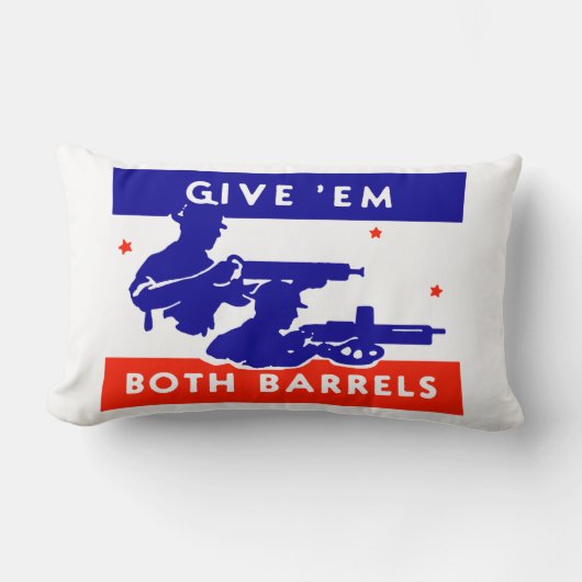 WWII '与えem両方のバレル ランバークッション (正面)