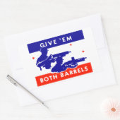 WWII '与えem両方のバレル 長方形シール (封筒)