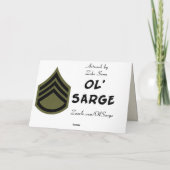 WWII、韓国、ベトナムの獣医誕生日 カード (裏面)