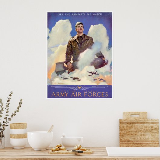 WWII Army Airforces Enlistment ポスター (キッチン)