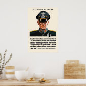 WWII British Propaganda Poster Mock German Officer ポスター (キッチン)
