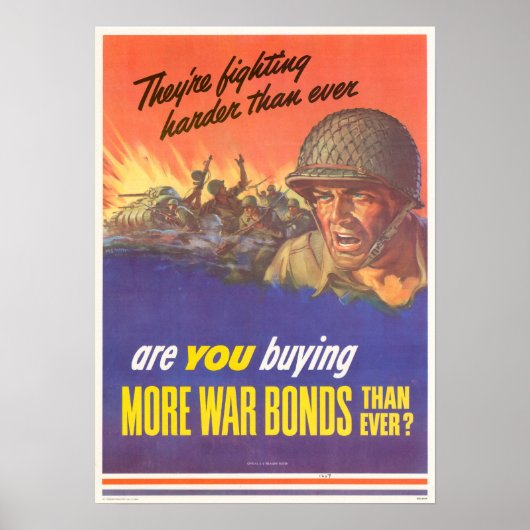 WWII Buy War Bonds ポスター (正面)