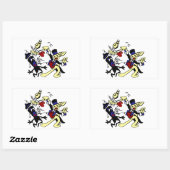 WWII EODウサギ 長方形シール (シート)