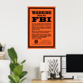 WWII FBI Spy and Saboteur Warning Poster Second ポスター (ホームオフィス)