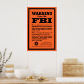 WWII FBI Spy and Saboteur Warning Poster Second ポスター (キッチン)