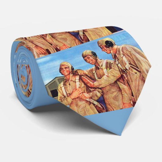 WWII flyboys print ネクタイ (ロール)