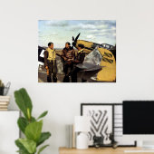 WWII German ME-109 Pilots ポスター (ホームオフィス)